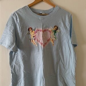 H&M Light Blue Angelic Soul T-Shirt